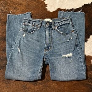 Abercrombie and Fitch Ankle Straight Ultra High Rise Jeans